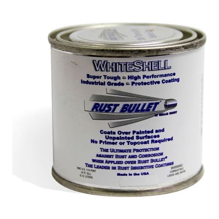 Rust Bullet Llc Rust Bullet WhiteShell Protective Coating and Topcoat 1/4 Pint Can WSQP